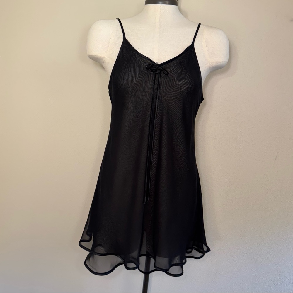 Frederick’s Of Hollywood Sheer Black Lingerie Nightgown